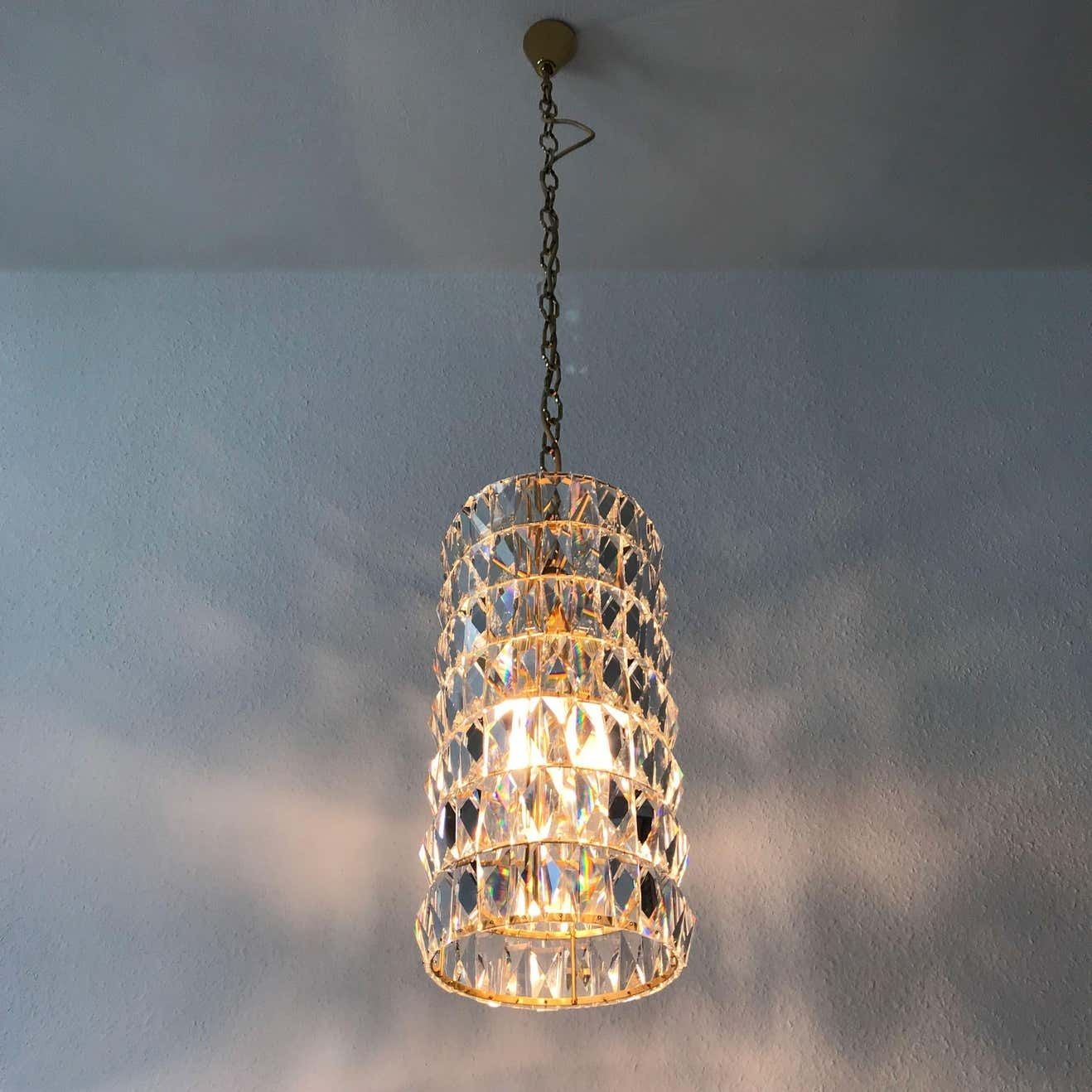 photo for sale Crystal Glass Pendant Lamp Or Chandelier By Bakalowits & Söhne Vienna Austria