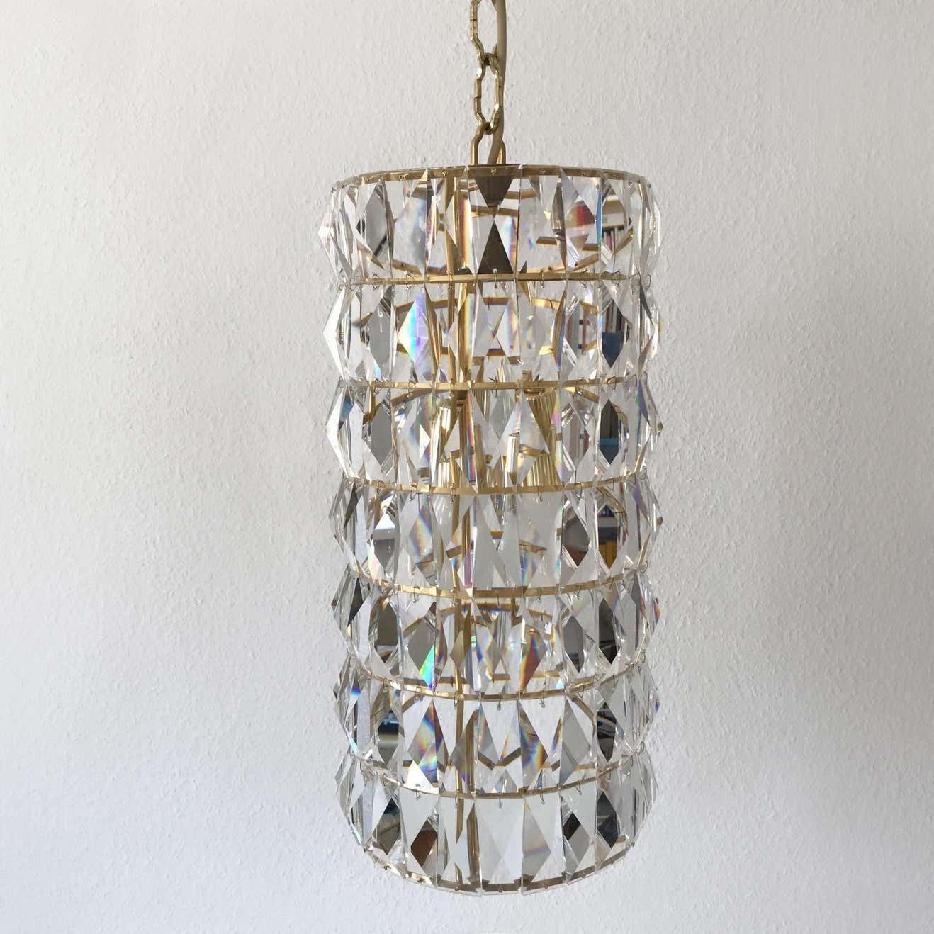 4039.0 Crystal Glass Pendant Lamp Or Chandelier By Bakalowits & Söhne Vienna Austria photo