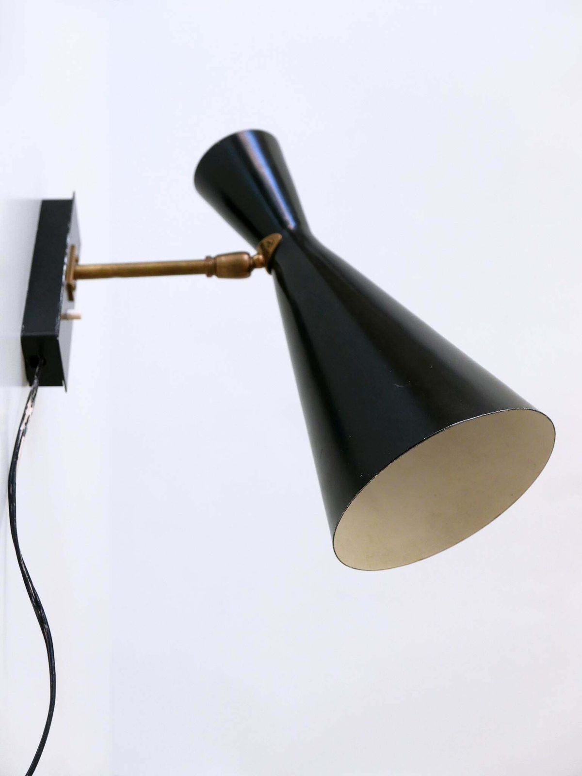 Lighting Rare And Elegant Mid Century Modern Diabolo Sconce By Bag Turgi Switzerland 1950s photo