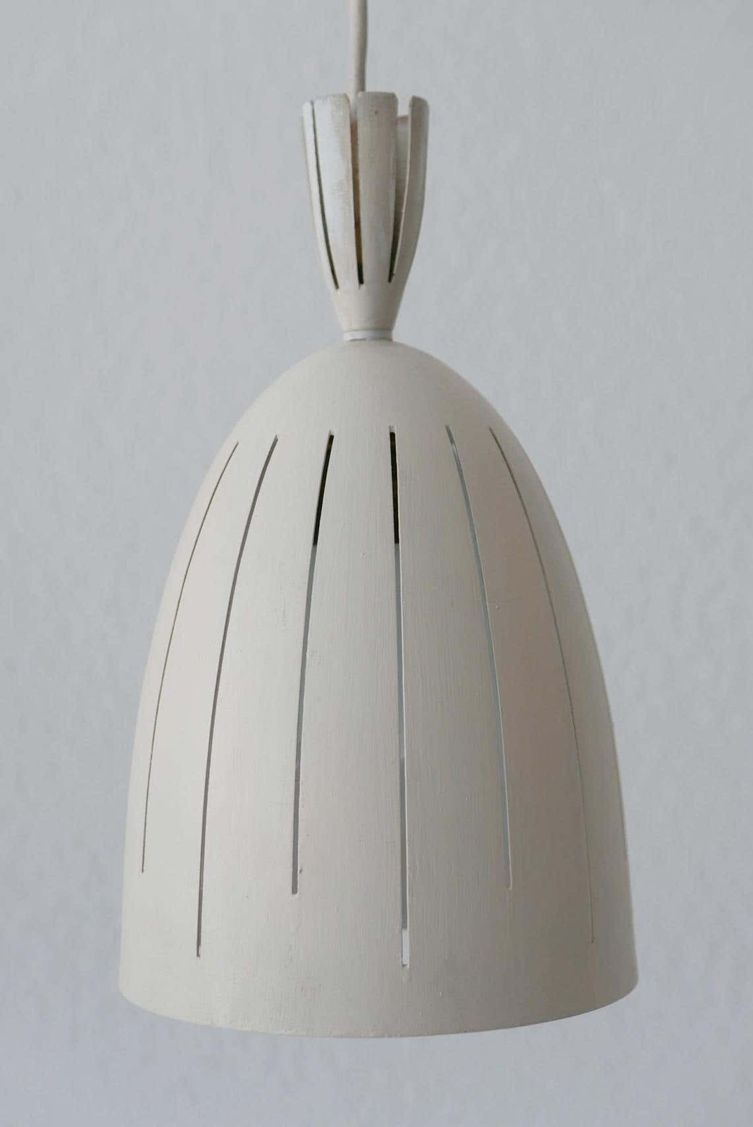 photo for sale Set Of Three Lovely Mid Century Modern Diabolo Pendant Lamps, 1950s, Germany