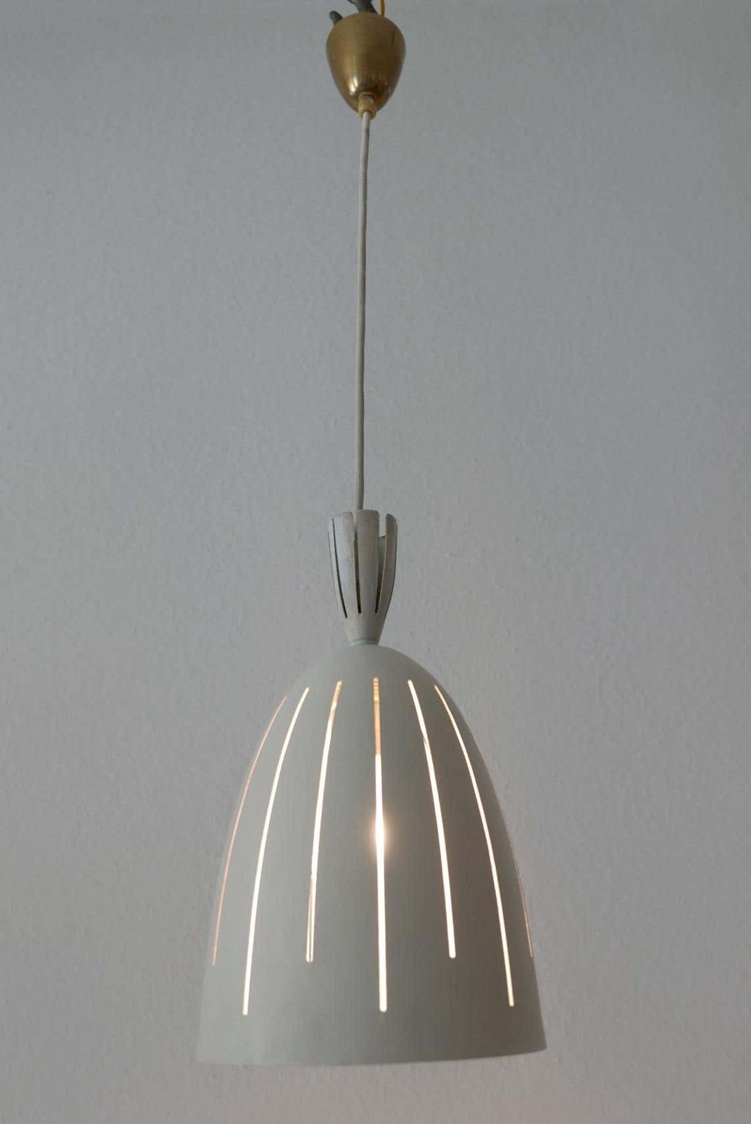 3403.0 Set Of Three Lovely Mid Century Modern Diabolo Pendant Lamps, 1950s, Germany photo