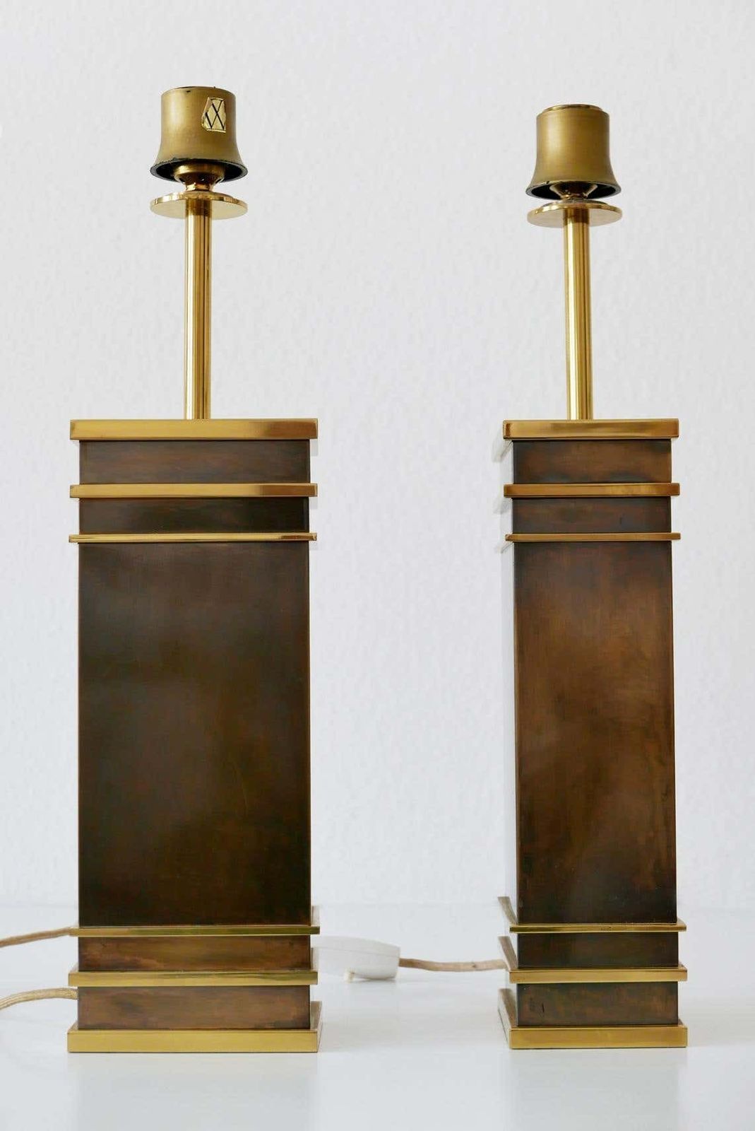 Set Of Two Monumental Midcentury Table Lamps By Vereinigte Werkstätten, Germany photo furniture