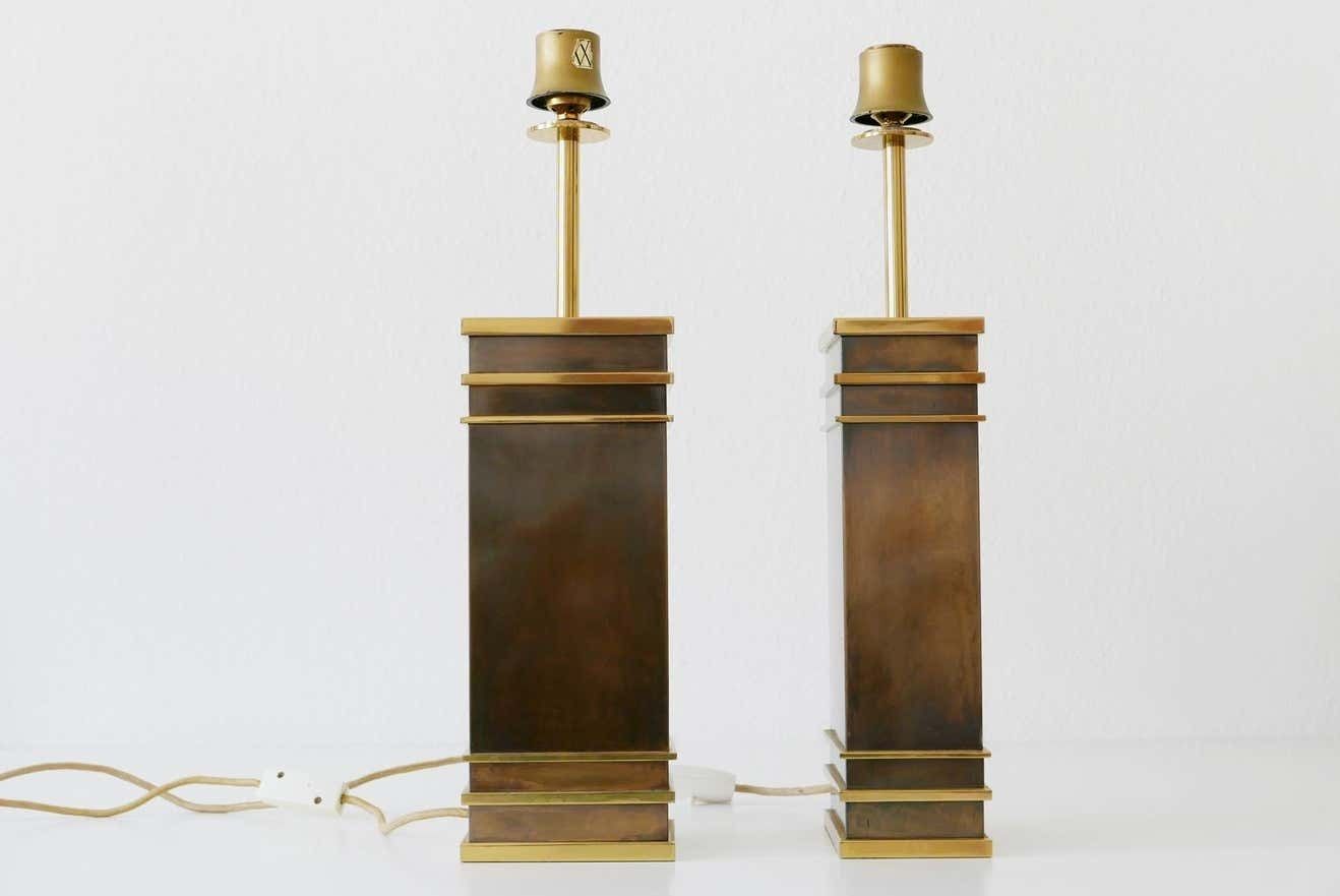 Set Of Two Monumental Midcentury Table Lamps By Vereinigte Werkstätten, Germany photo Lighting