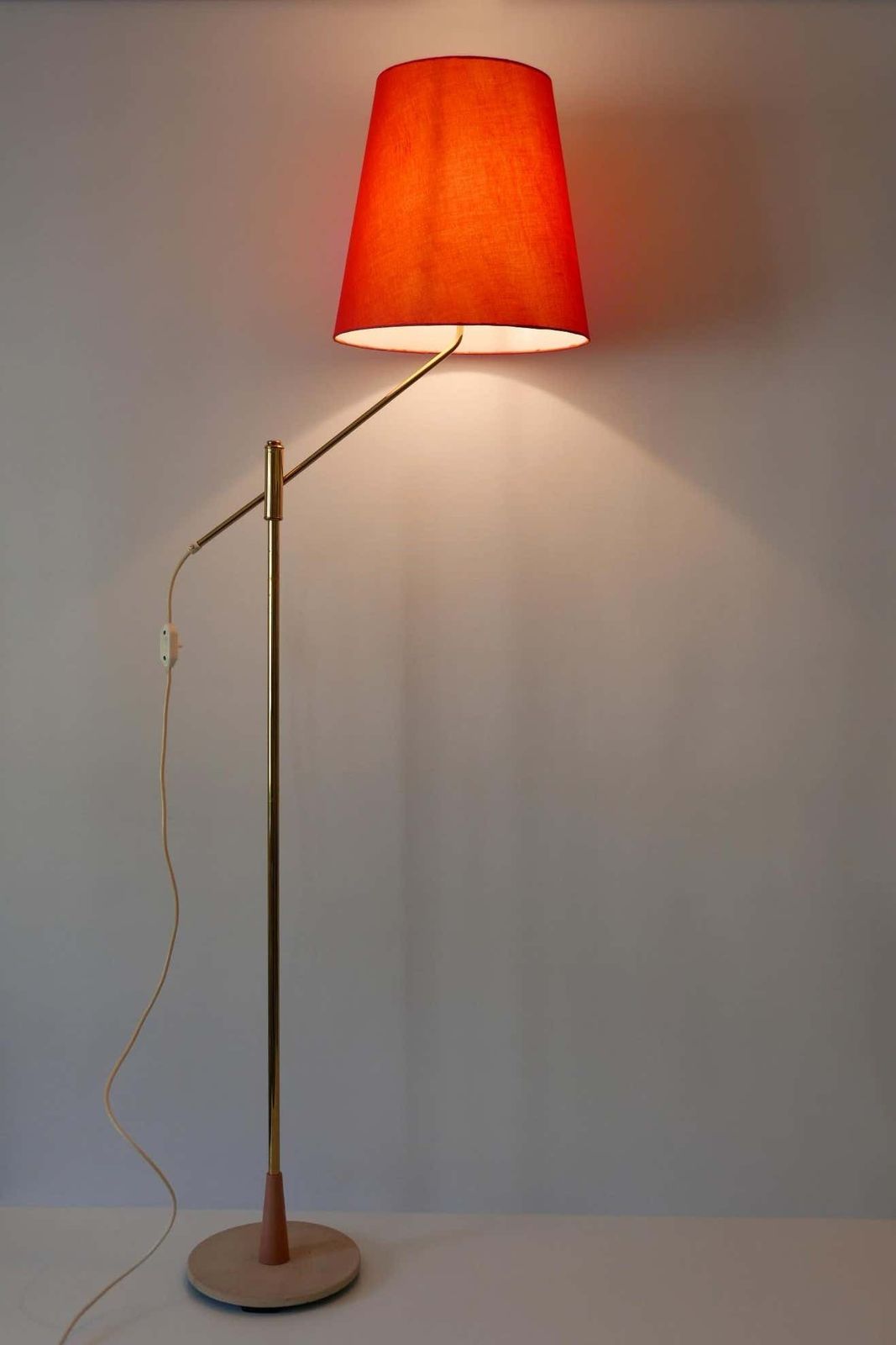 Exceptional, Elegant And Adjustable Mid Century Modern Floor Lamp 1950s, Germany photo vinterior