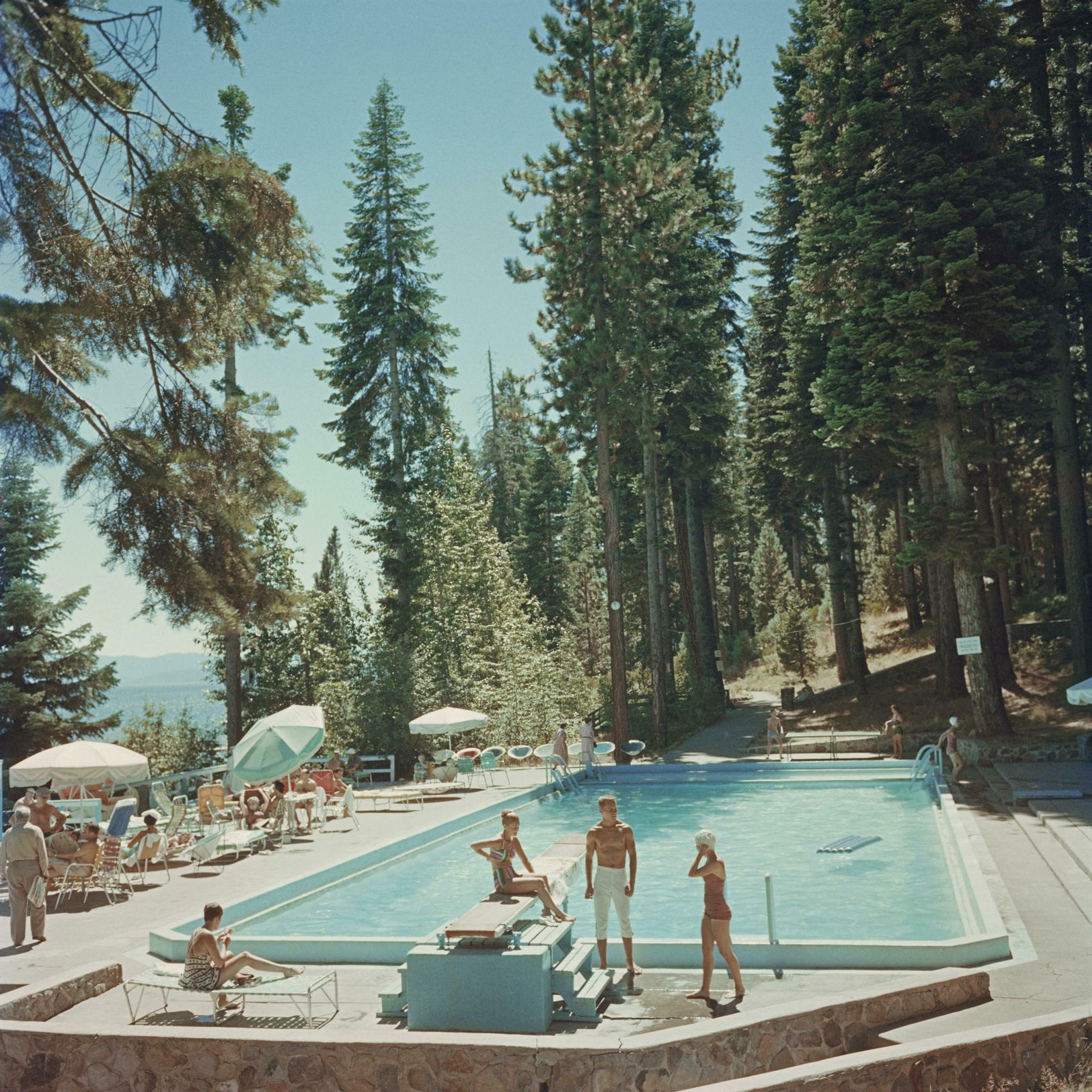 Pool At Lake Tahoe By Slim Aarons
