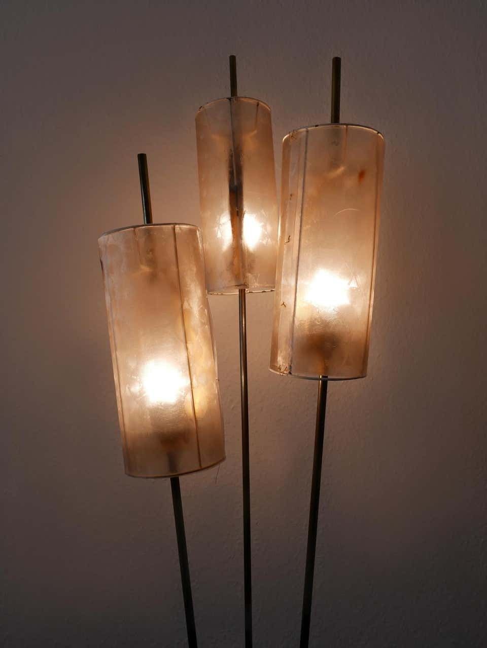 Rare And Elegant Mid Century Modern Sputnik 3 Flamed Floor Lamp, 1950s, Germany photo 2950.0