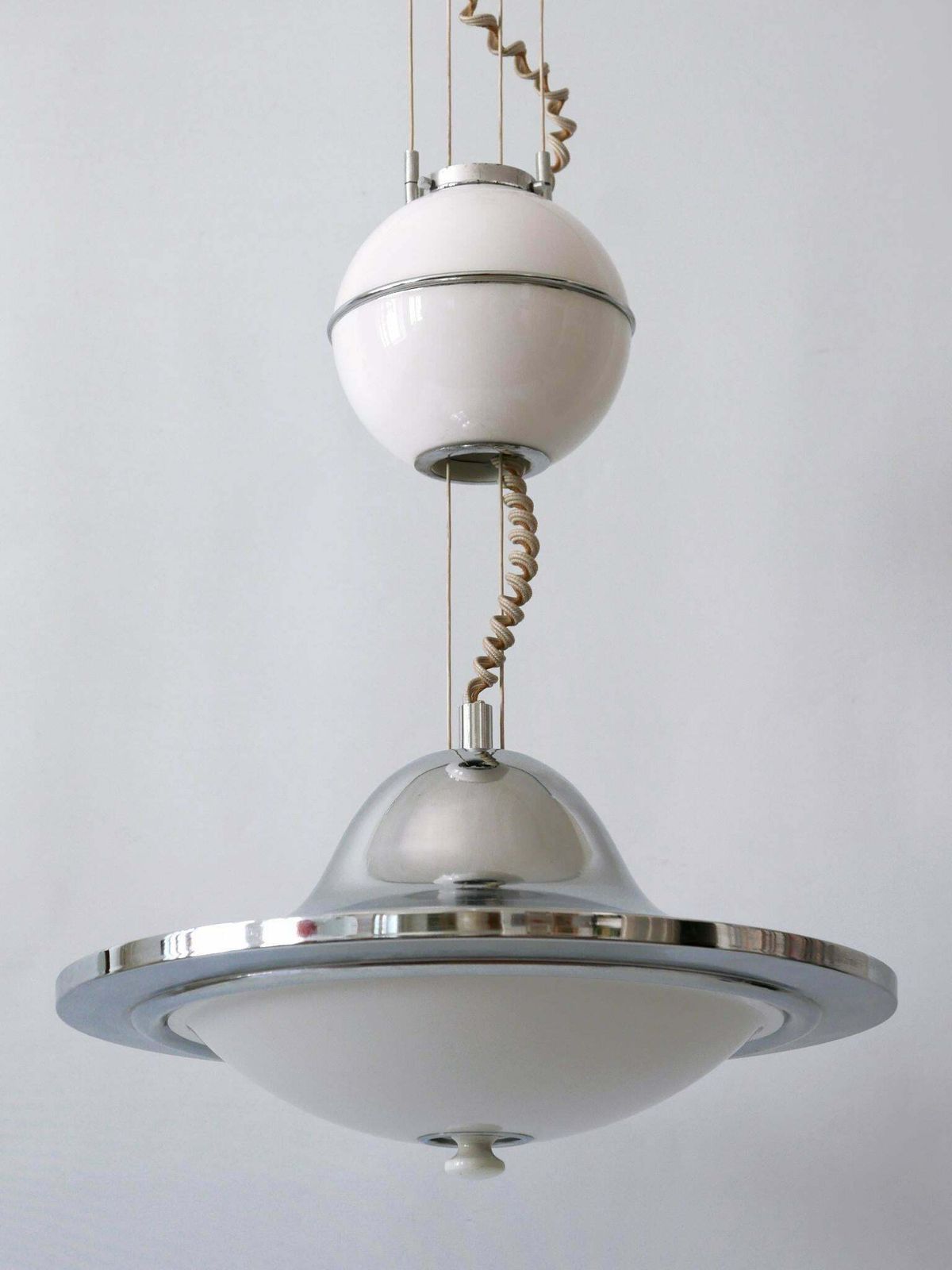 Rare And Large Mid Century Modern Counterweight Pendant Lamp Ufo Italy 1960s photo buy