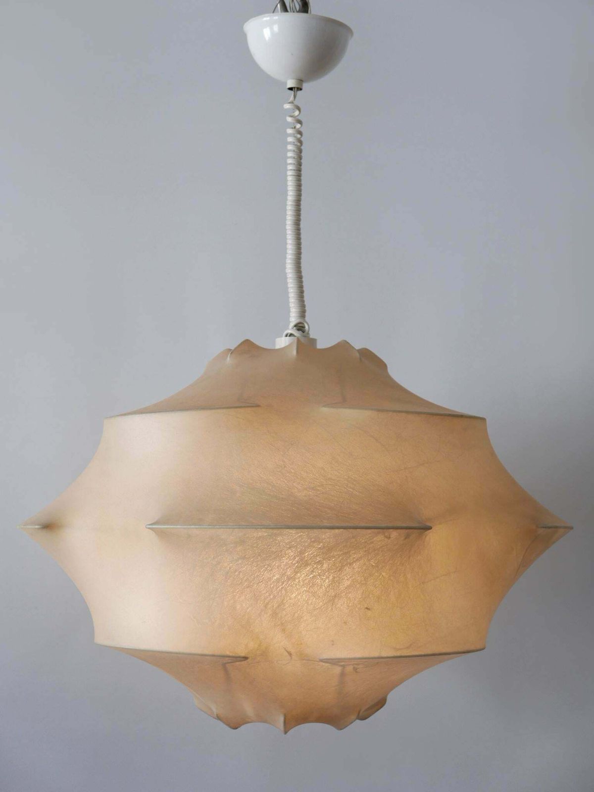 photo for sale Xl Mid Century Modern Cocoon Pendant Lamp Or Hanging Light By Flos Italy, 1960s