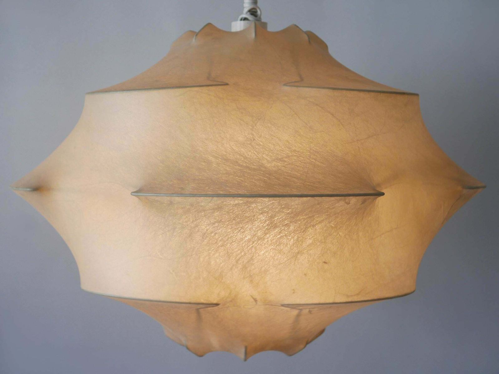 7714.0 Xl Mid Century Modern Cocoon Pendant Lamp Or Hanging Light By Flos Italy, 1960s photo