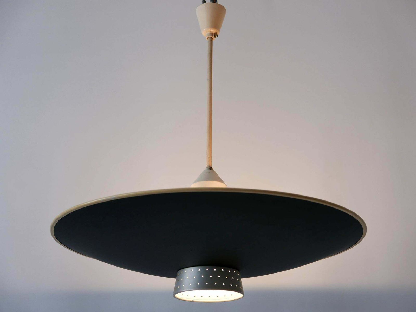 Rare Mid Century Modern 4 Flamed Pendant Lamp Dd 39 By Philips Netherlands 1950s photo furniture