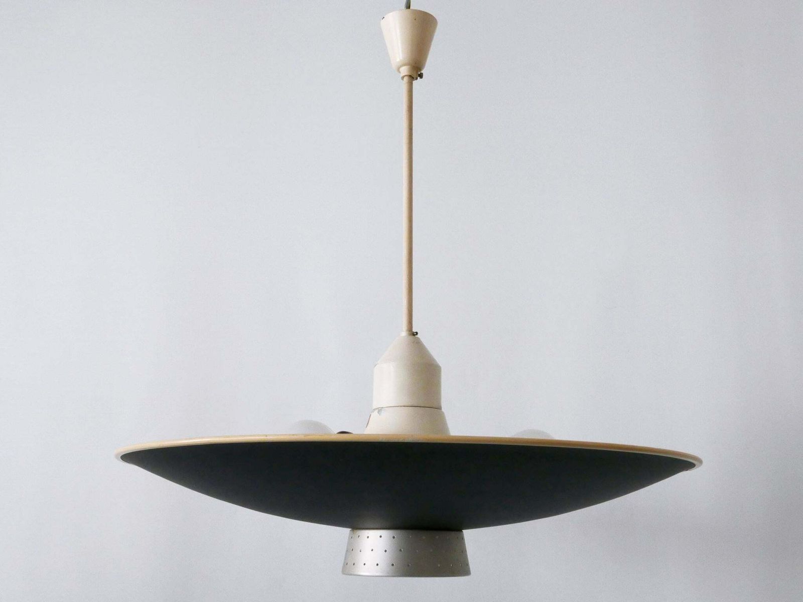 Lighting Rare Mid Century Modern 4 Flamed Pendant Lamp Dd 39 By Philips Netherlands 1950s photo