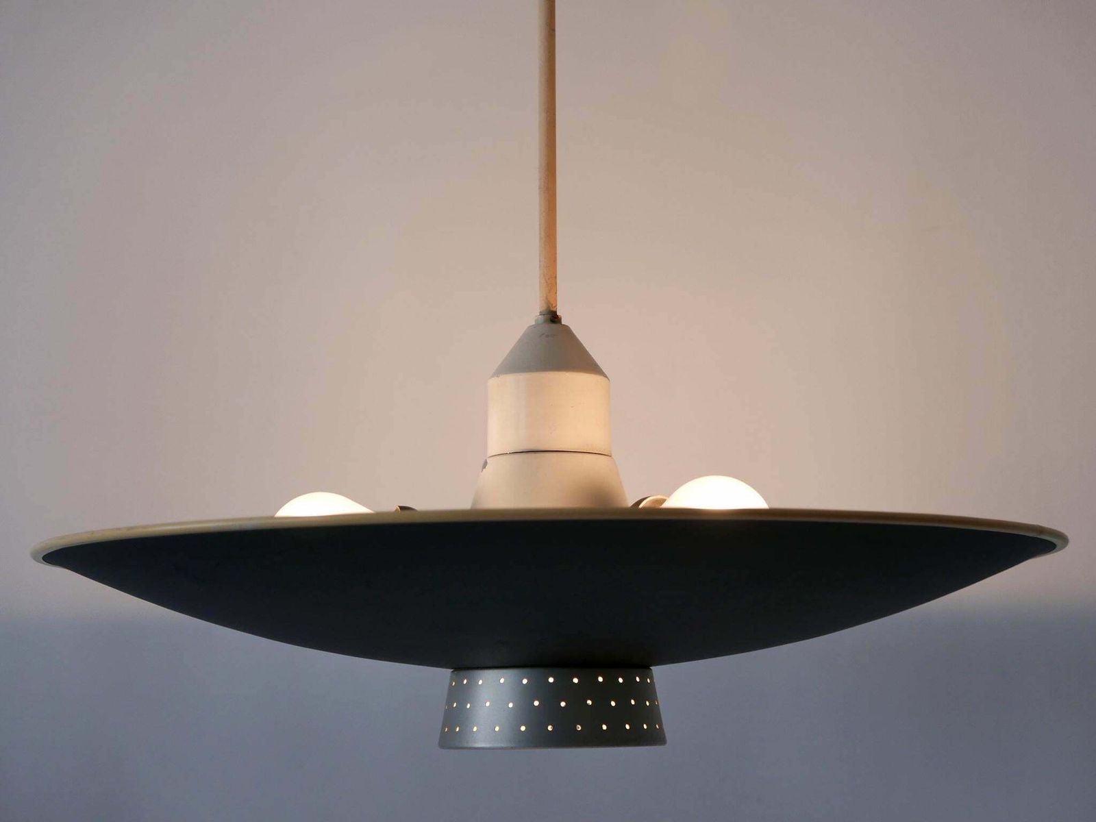 photo vinterior Rare Mid Century Modern 4 Flamed Pendant Lamp Dd 39 By Philips Netherlands 1950s