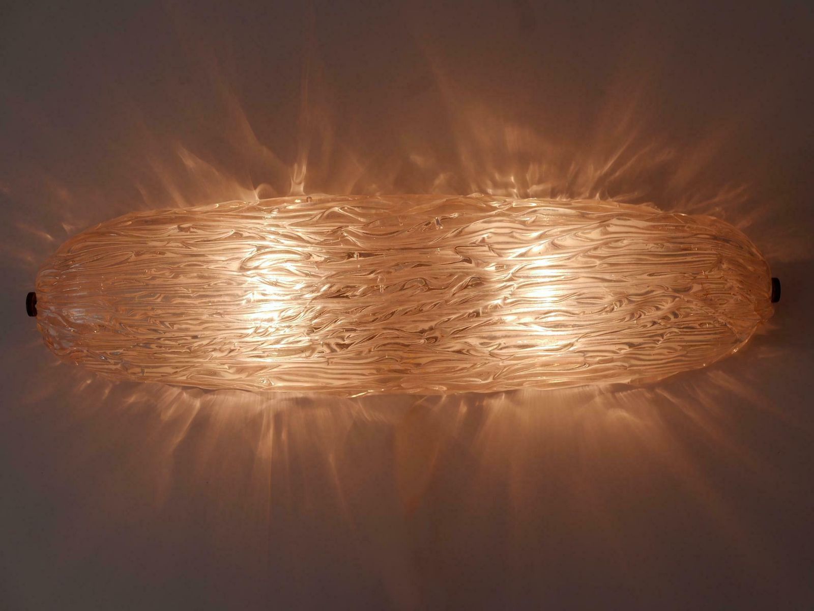 Elegant Mid Century Modern Iridescent Murano Glass Ceiling Lamp Or Sconce 1950s photo furniture