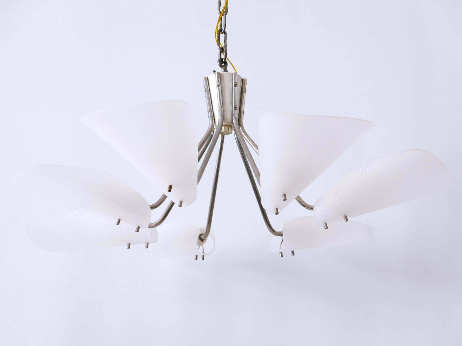 Lovely Mid Century Modern Seven Armed Chandelier Or Pendant Lamp Germany 1950s photo Lighting
