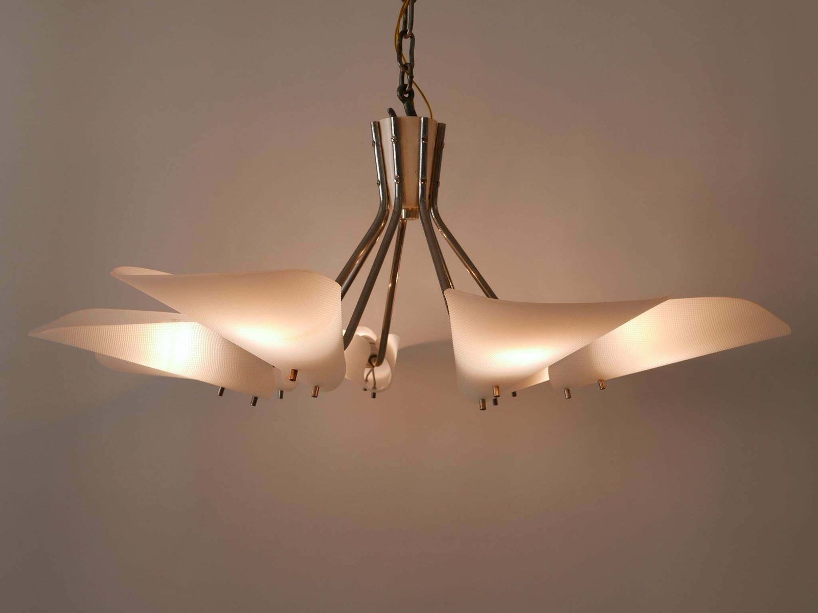 Lovely Mid Century Modern Seven Armed Chandelier Or Pendant Lamp Germany 1950s photo buy