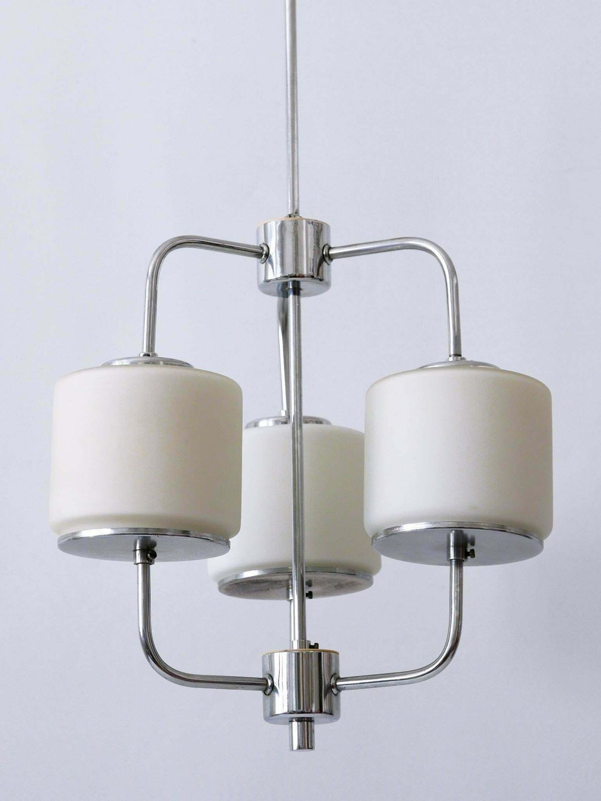 Rare And Elegant Art Deco Or Bauhaus Chandelier Or Pendant Lamp Germany 1930s photo vintage