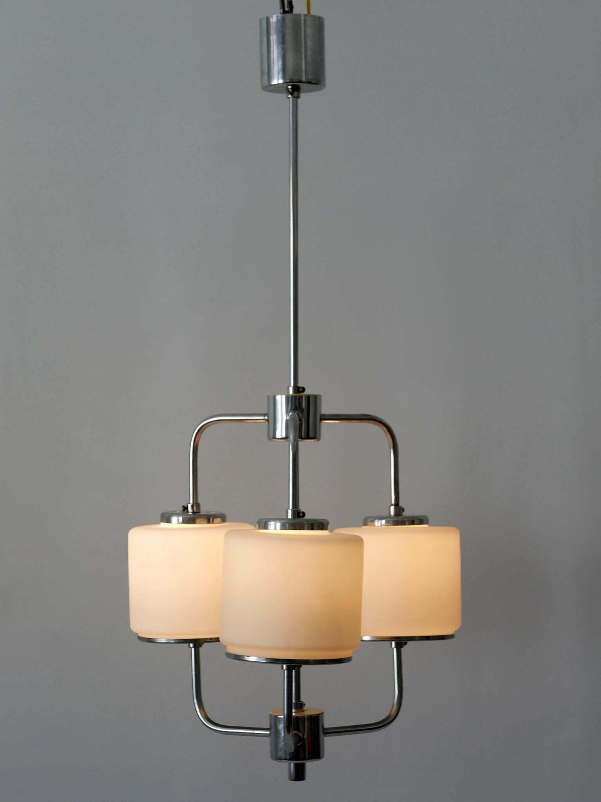 Lighting Rare And Elegant Art Deco Or Bauhaus Chandelier Or Pendant Lamp Germany 1930s photo