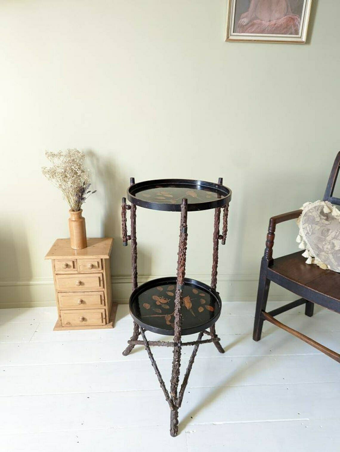 A Rare Antique Twig Or Briar Table Aesthetic Movement  Arts And Crafts Occasional Table C1890 photo furniture