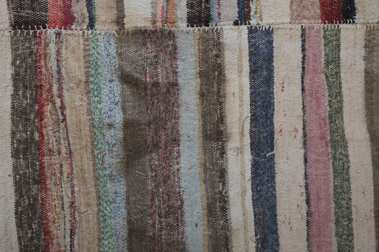 Vintage Striped Turkish Flat Weave Kilim Rag 13'1'' X 13'2'' photo buy
