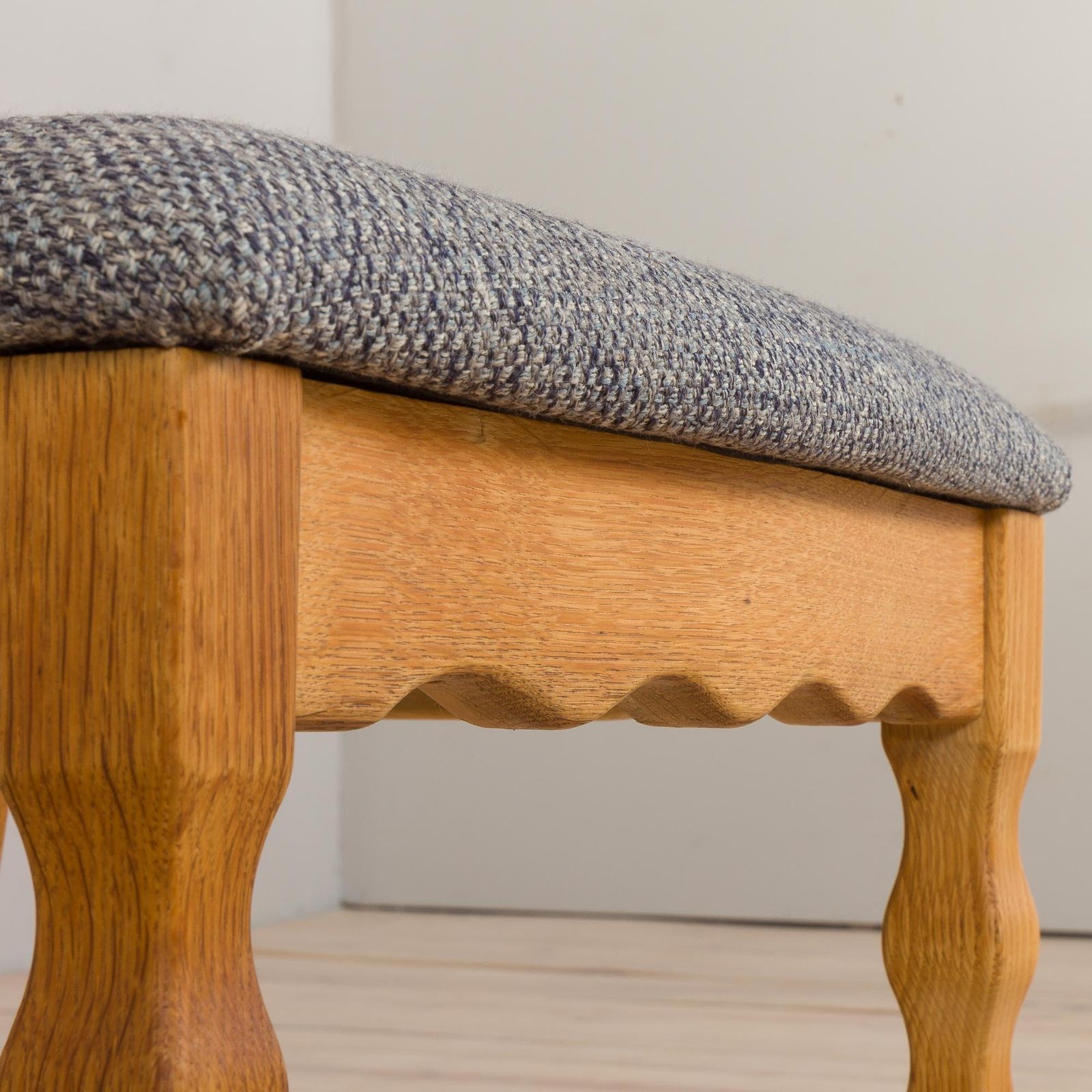 photo vintage Danish Set Of Six Oak Razor Chairs, H. Kjærnulf For Eg Kvalitetsmøbler 1960s