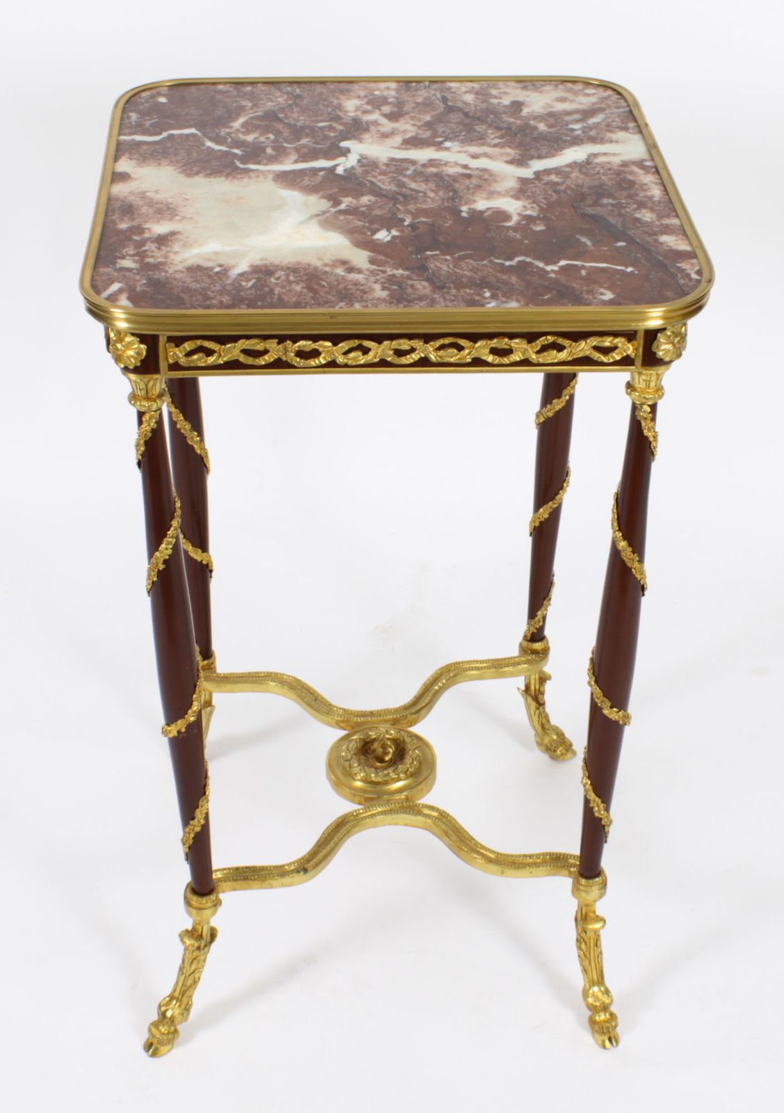 Vintage Pair Of French Louis Revival Ormolu Mounted Occasional Tables 20th C photo 2350.0