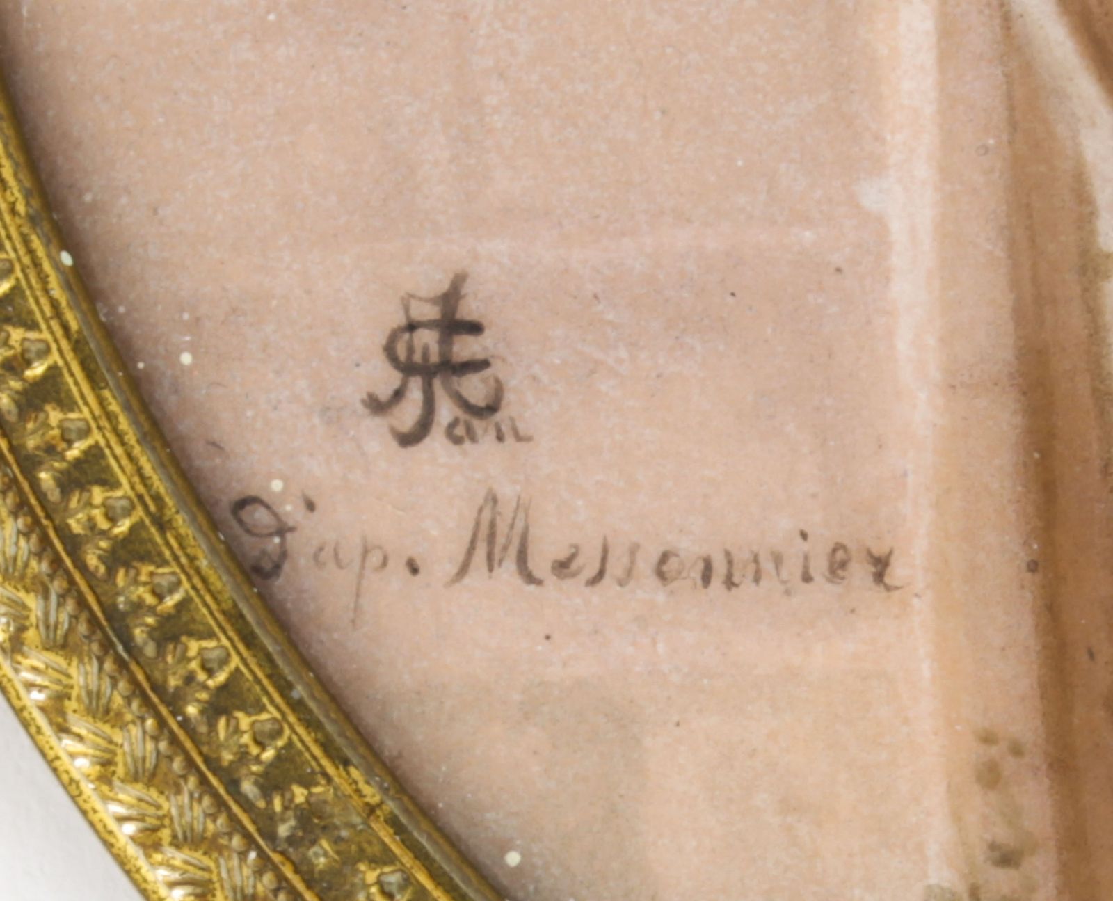 Antique French Limoges Ormolu Hand Mirror, Signed Joseph Meissonnier  19th C photo vinterior