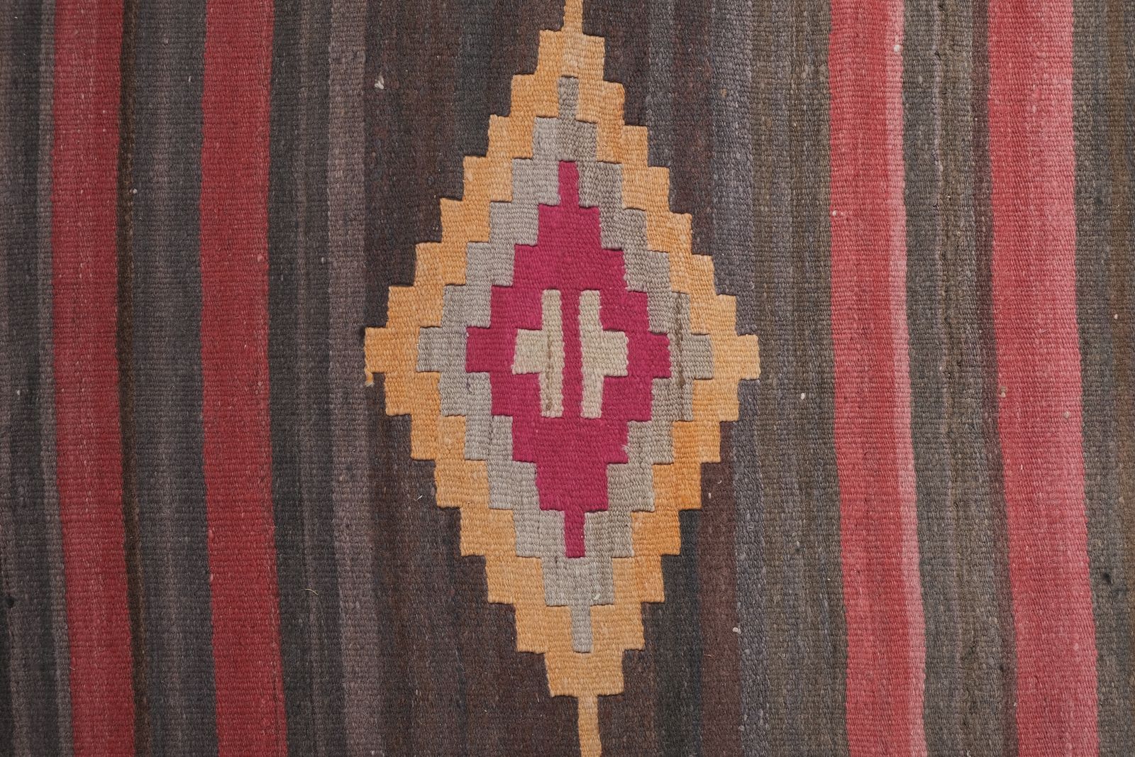Vintage Striped Turkish Kilim Runner   Stair Tread photo 2250.0