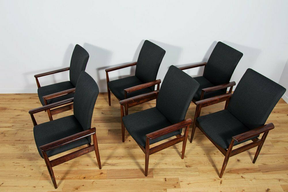 Model 209 Diplomat Armchairs By Finn Juhl For France & Son, 1960s, Set Of 6 photo 8988.0