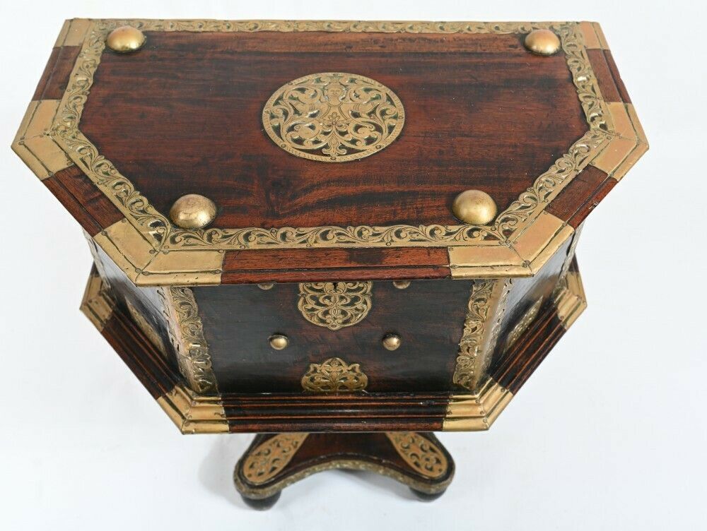 Indian Dowry Chest Cabinet Hindhu Antiques Brass photo Furniture