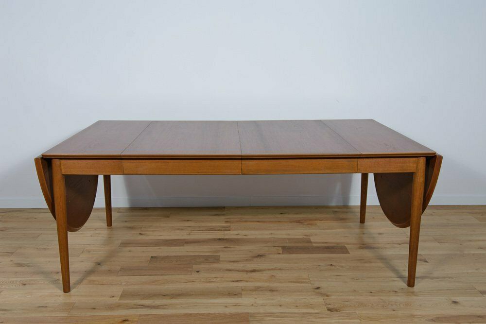 photo vinterior Mid Century Danish Extendable Dining Table In Teak, 1960s