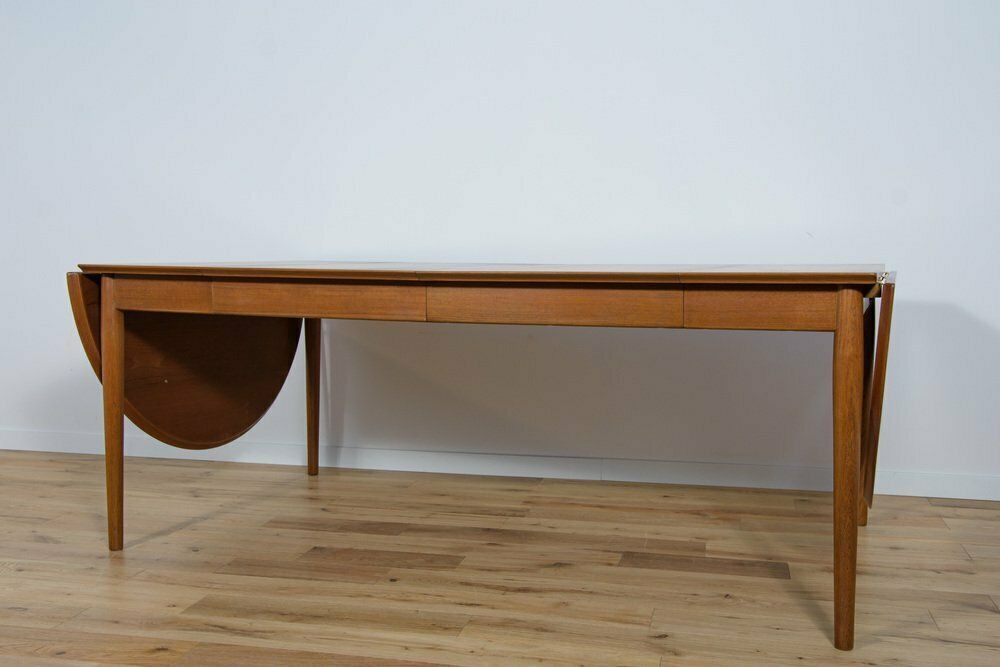 photo vintage Mid Century Danish Extendable Dining Table In Teak, 1960s