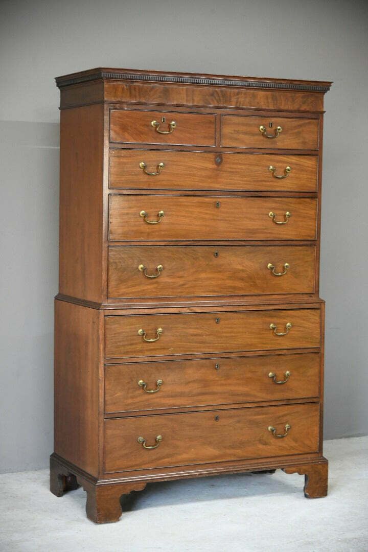 Georgian Mahogany Chest On Chest Tallboy