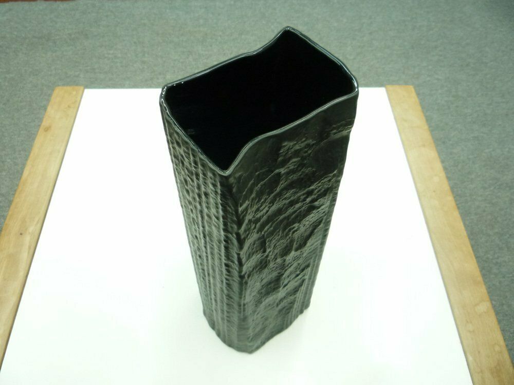 Black Op Art Porcelain Vase By Martin Freyer For Rosenthal, 1970s photo Home Decor