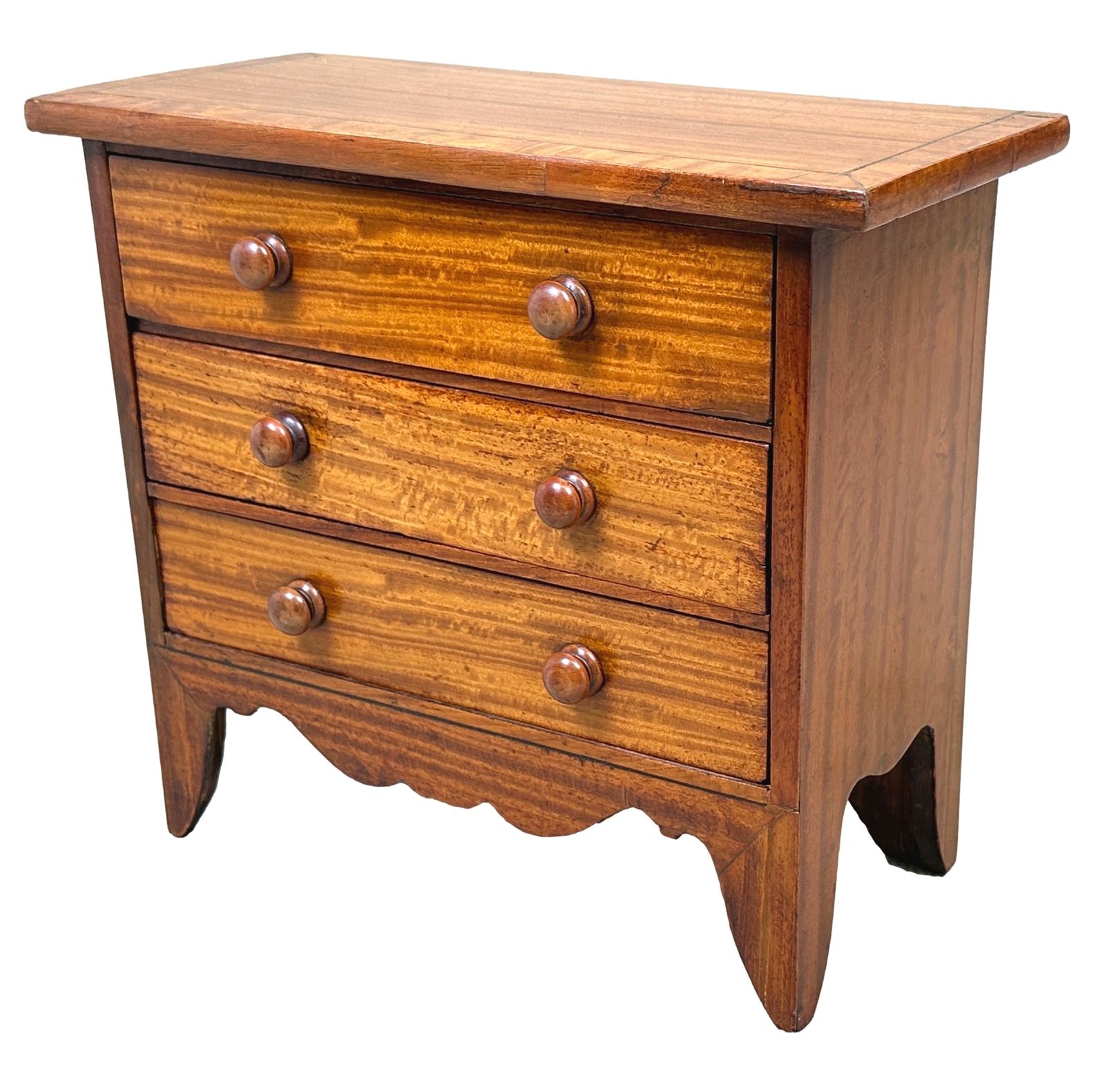Regency Satinwood Miniature Chest (England, Circa 1830)