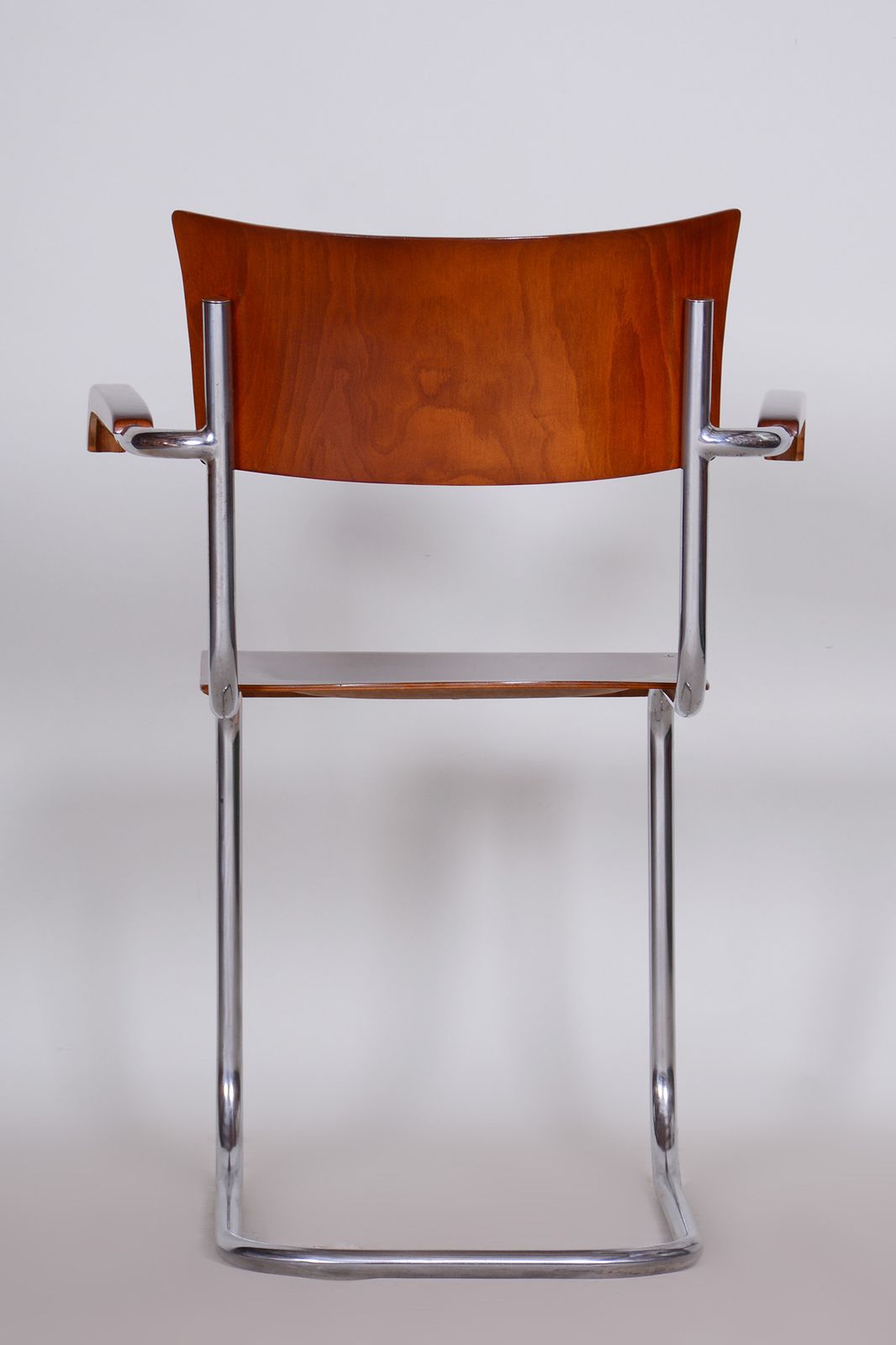 photo furniture Set Of Two Restored Bauhaus Armchairs, Mart Stam, Beech Plywood, Germany, 1930s