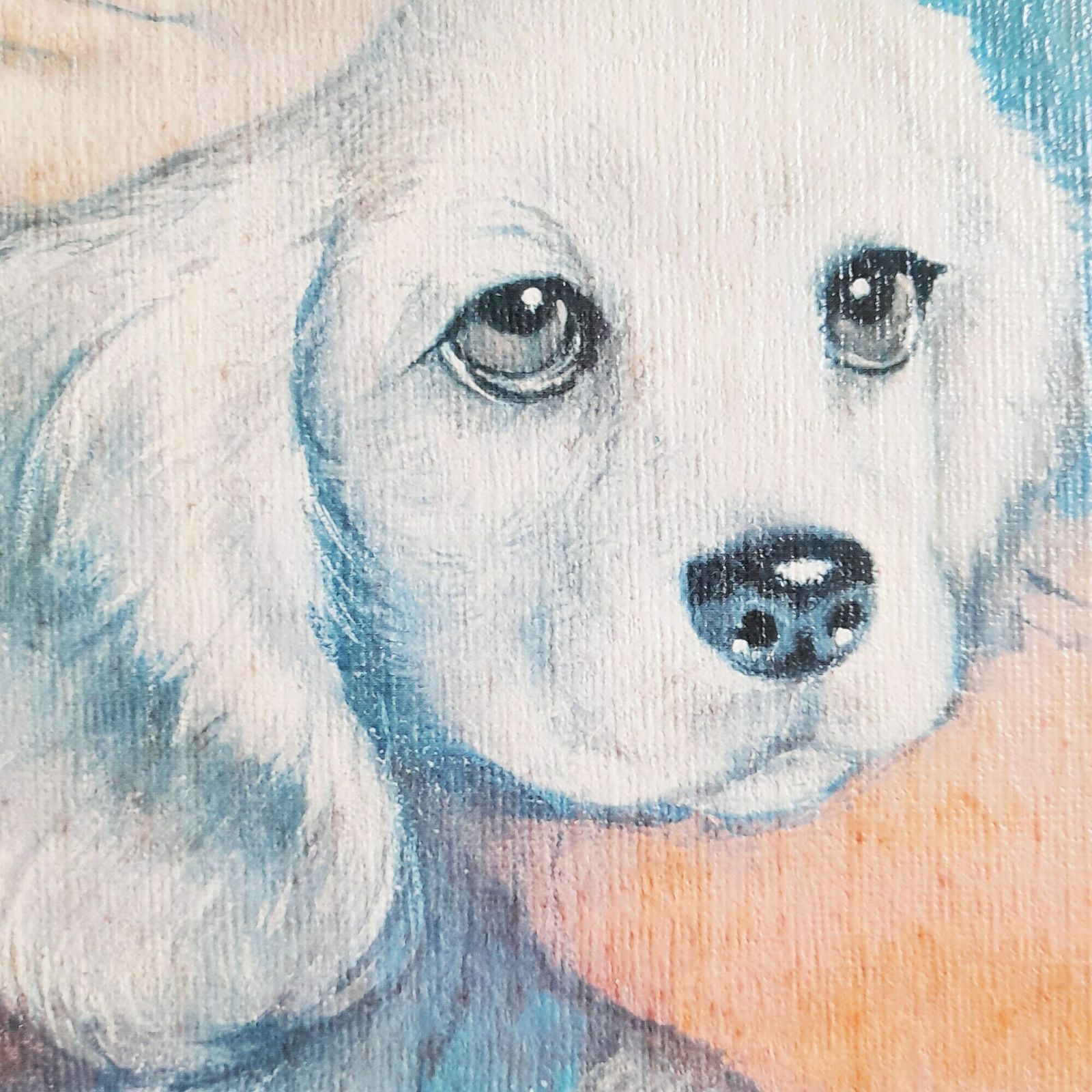 60's Original Large Vintage Framed Art   Puppy Love By Louis Shabner   Gouache On Board   Girl & Puppy   Kitsch Retro Wall Art photo vinterior