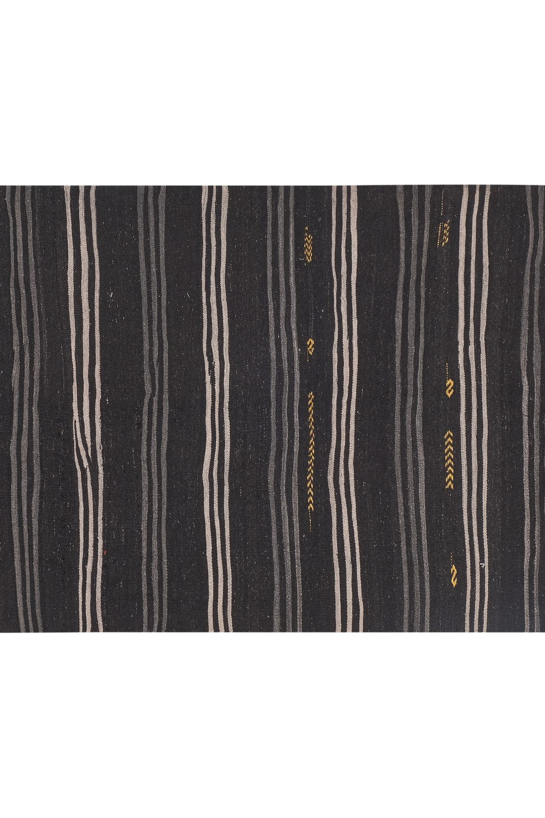 Handwoven Vintage Striped Turkish Kilim Rug 5'5'' X 11'8'' photo for sale