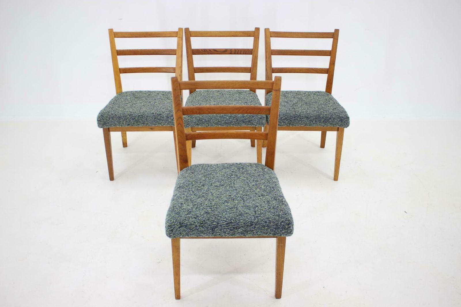 photo vinterior 1960s Set Of 4 Oak Dining Chairs ,Czechoslovakia