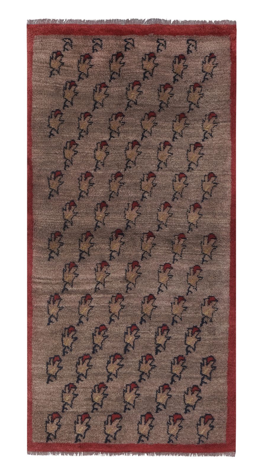 Vintage Organic Wool Turkish Tulu Rug 3'7'' X 6'11''