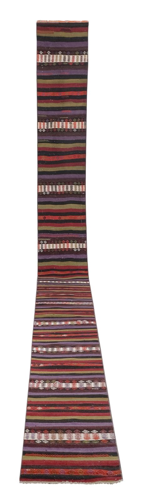 Vintage Extra Long Turkish Kilim Runner 2' X 25'4''