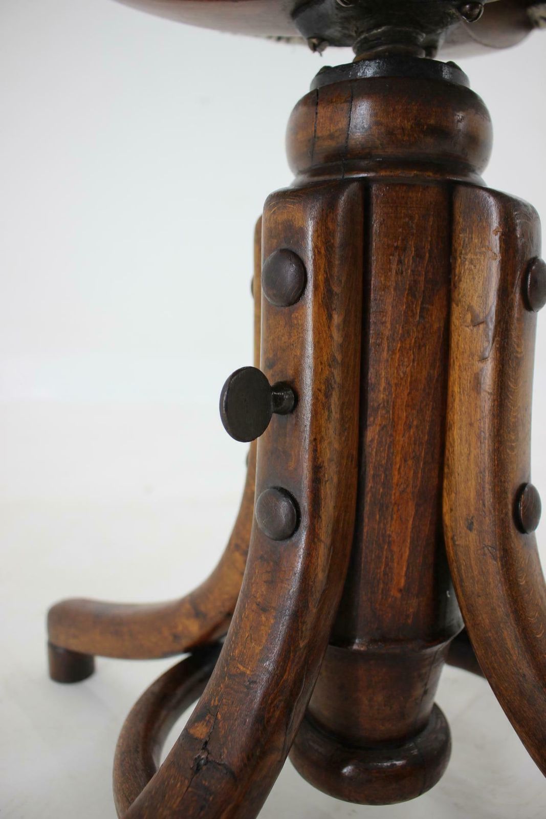 photo furniture 1930s Piano Bentwood Beech Stool ,Czechoslovakia