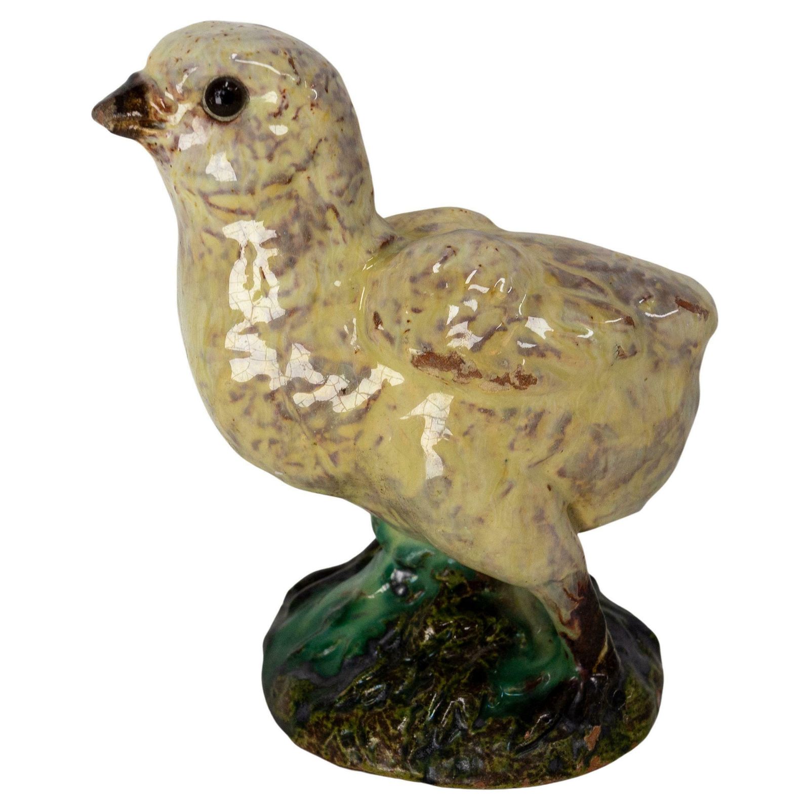 Chick Statuette Terracotta & Faience Signed J. Filmont, Circa 1900 C