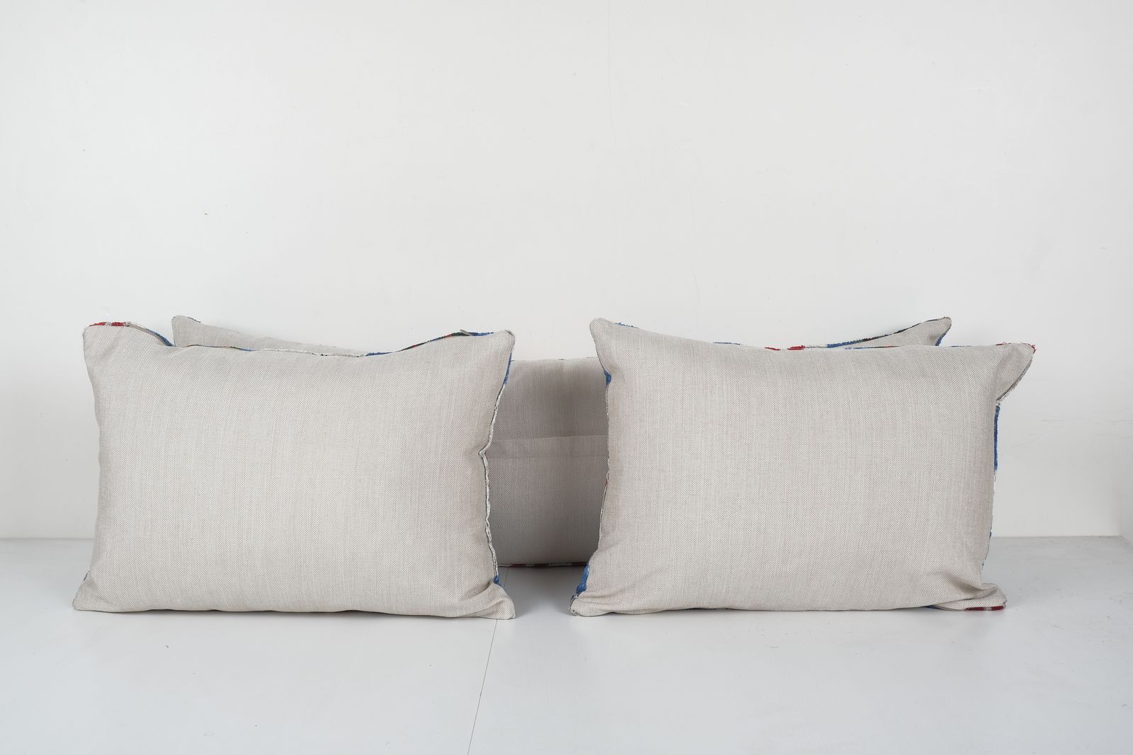 Silk Ikat Eye Velvet Pillow Cover   Triple Handloom Beige And Blue Velvet Lumbar Pillow Cover   Uzbek Cushion Cover 1 photo furniture