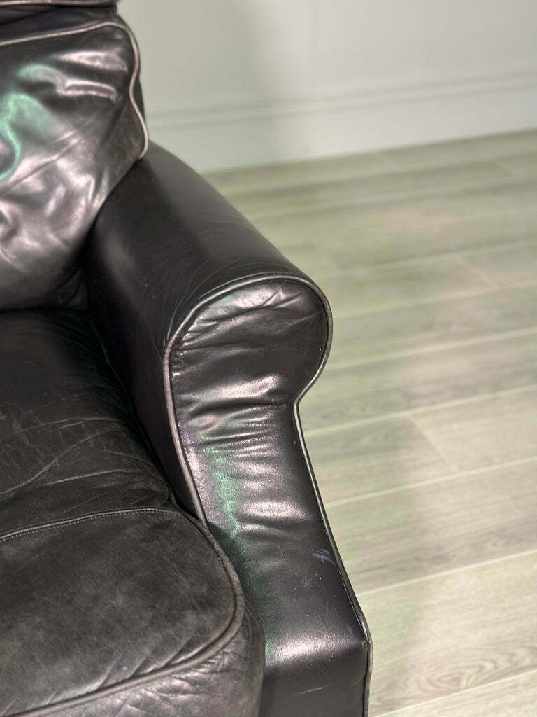 Black Leather Danish Armchair C.1980’s photo Furniture