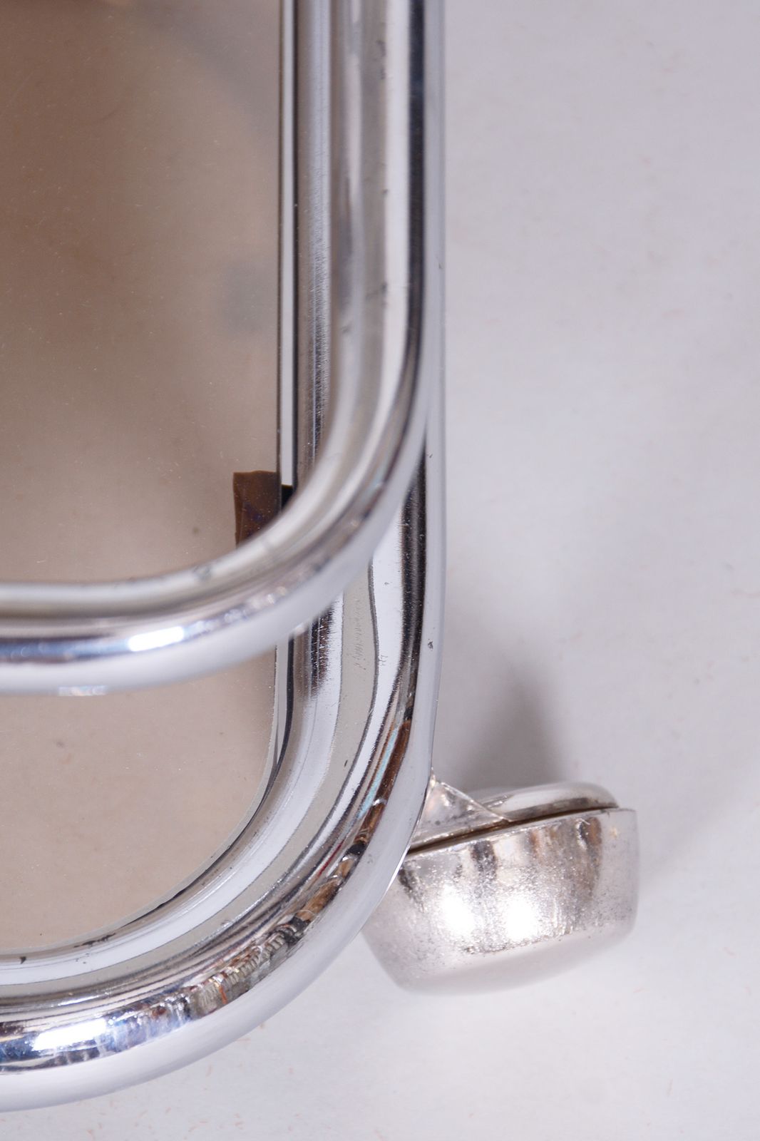 Original Mid Century Chrome Serving Trolley, Smoked Glass, Chrome Plated Steel, 1960s, Czechia photo vintage