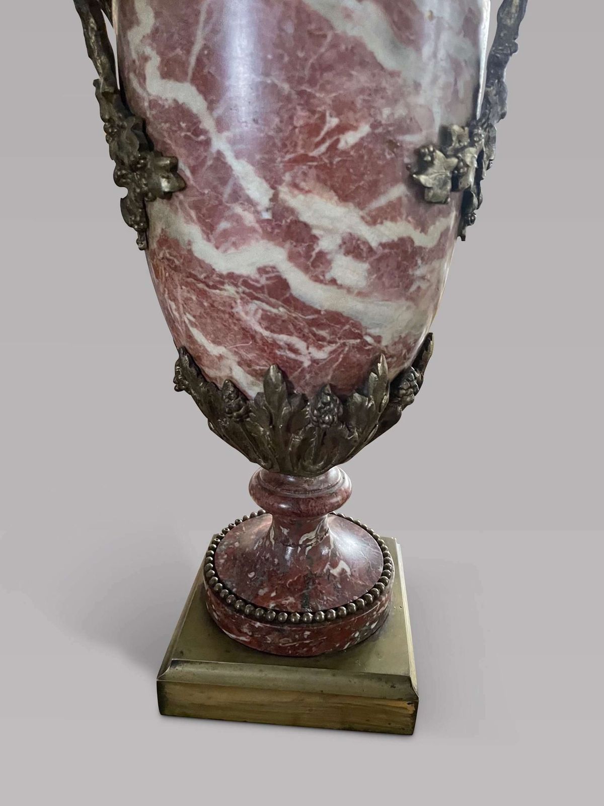 A Very Fine Pair Of French Marble And Ormolu Lamps photo for sale