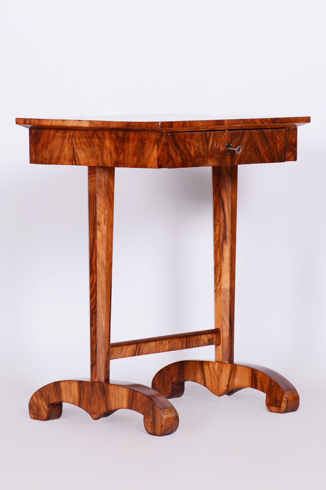 Small Biedermeier Side Table, Restored, Walnut, Austria, 1820s photo Furniture