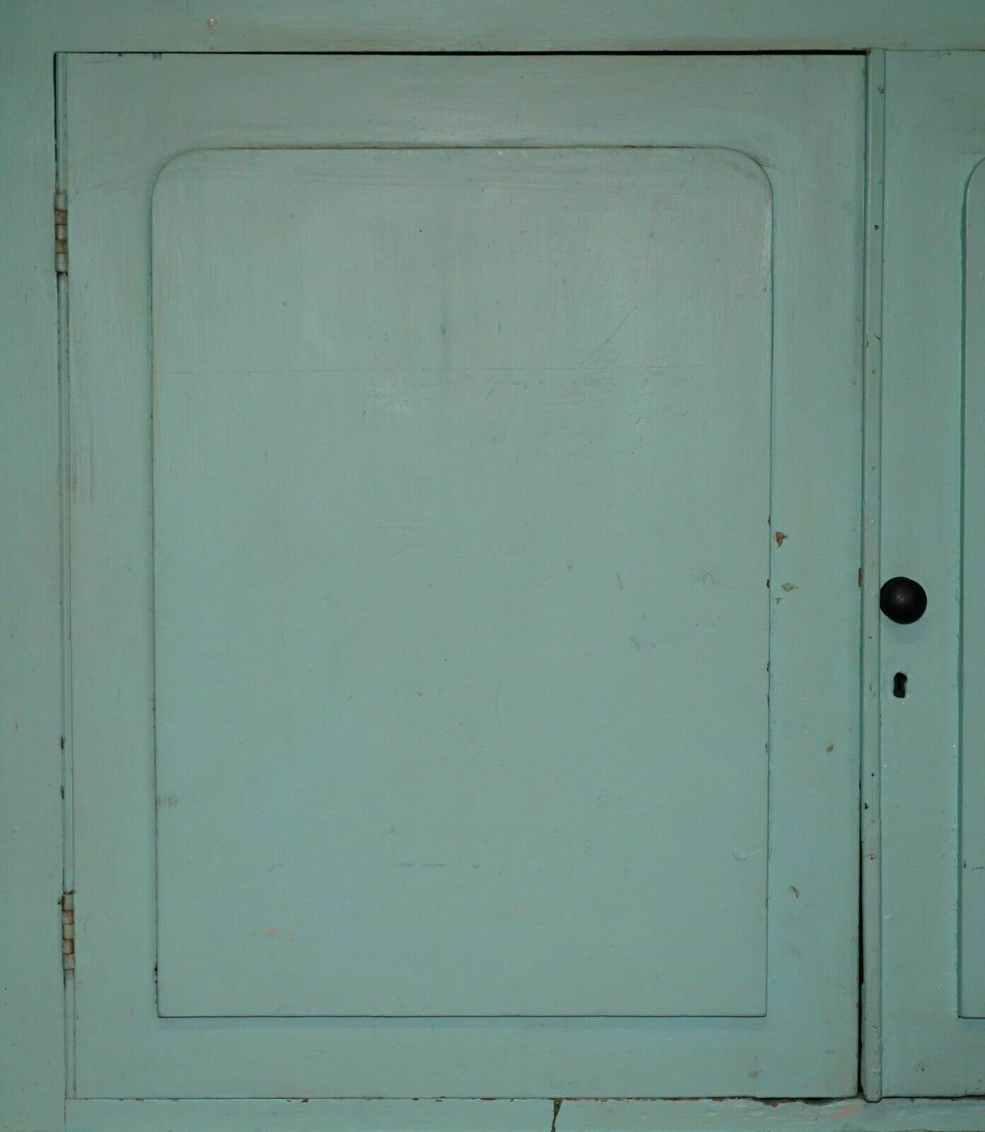Antique Victorian Circa 1860 Pine Housekeepers Cupboard Linen Original Paint photo vinterior