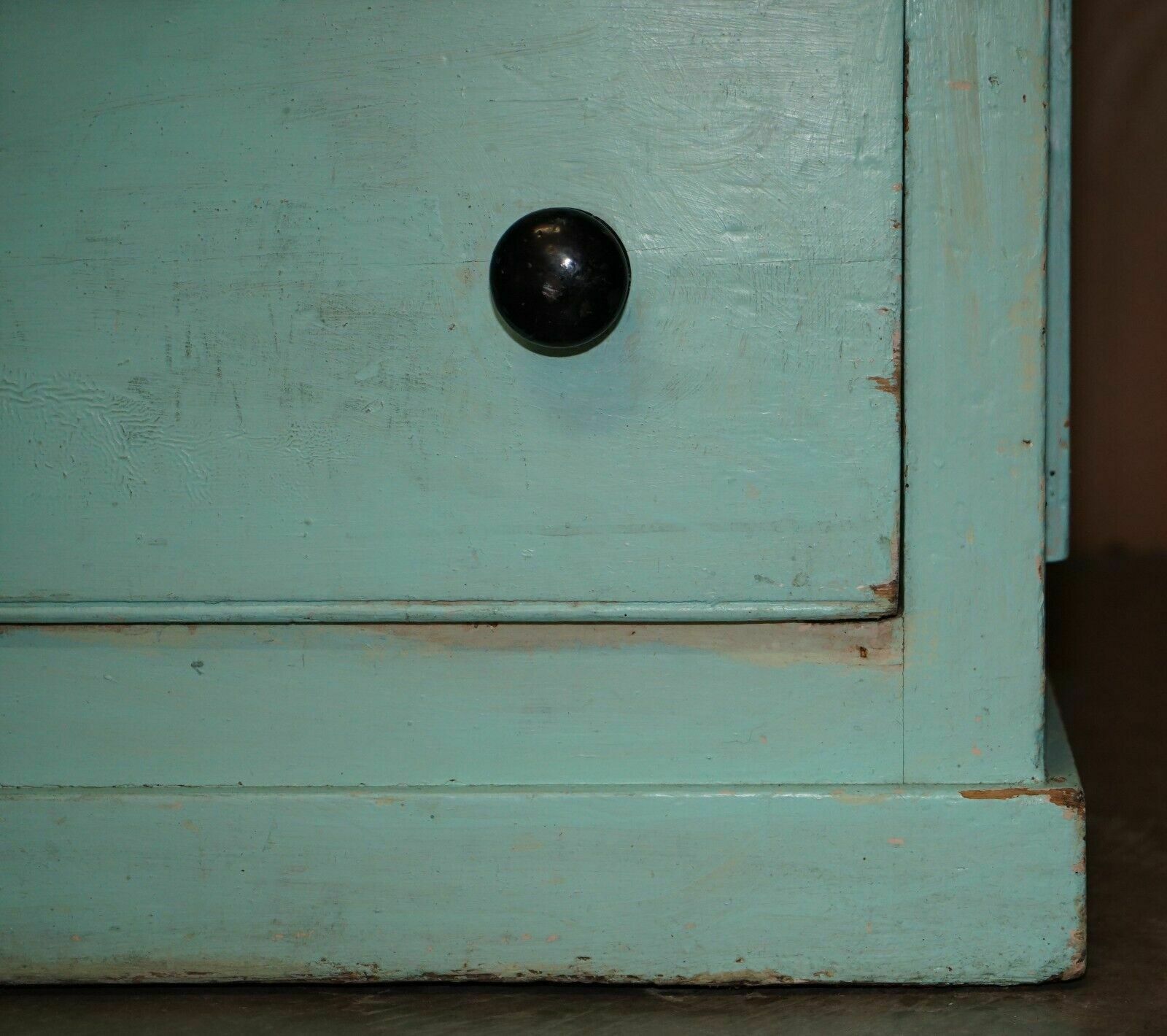 photo for sale Antique Victorian Circa 1860 Pine Housekeepers Cupboard Linen Original Paint
