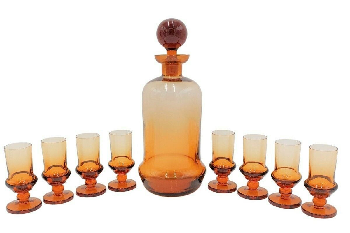 Art Deco Liqueur Set, Czech Republic, 1930s